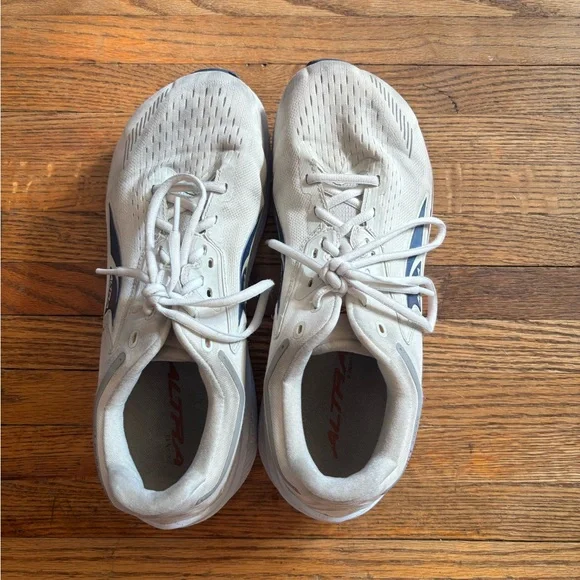 Altra Via Olympus White and Red Athletic Shoes - Picture 2 of 5